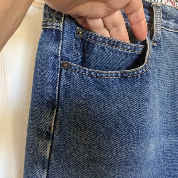 80s VINTAGE WIDE LEG CLAMDIGGERS | 10 | Roll up Jeans | Stonewash | No Excuses - Picture 2 of 9